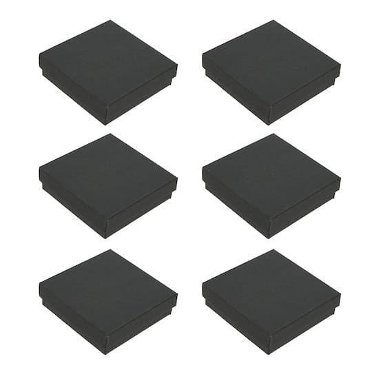 12 Packs: 6 ct. (72 total) Black Bracelet Boxes by Bead Landing™